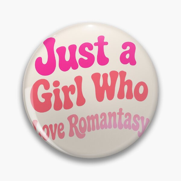 Item preview, Just A Girl Who Loves Romantasy Pink Groovy Bookish Sticker designed and sold by Yellowriversss.