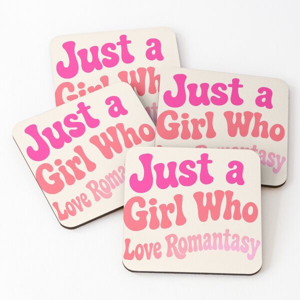 Item preview, Just A Girl Who Loves Romantasy Pink Groovy Bookish Sticker designed and sold by Yellowriversss.