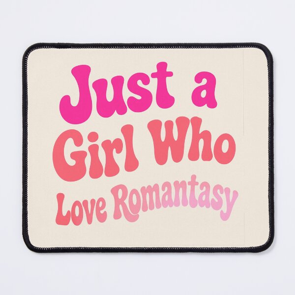Item preview, Just A Girl Who Loves Romantasy Pink Groovy Bookish Sticker designed and sold by Yellowriversss.