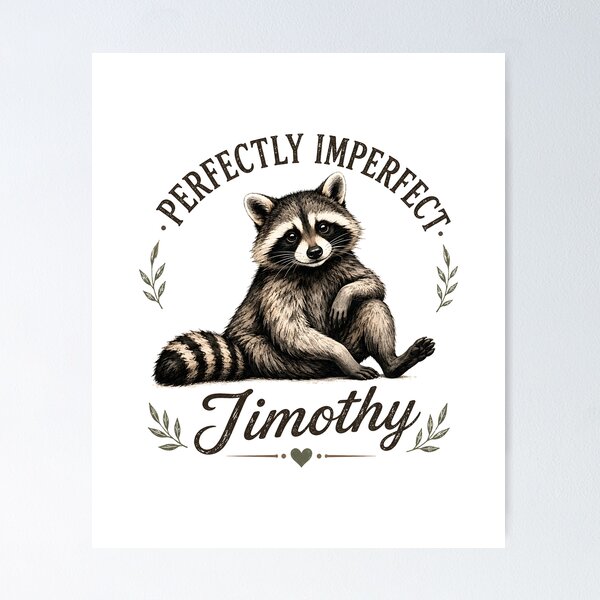 Item preview, Perfectly Imperfect Jimothy Raccoon designed and sold by rickilamo.