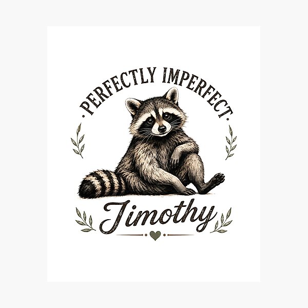 Item preview, Perfectly Imperfect Jimothy Raccoon designed and sold by rickilamo.
