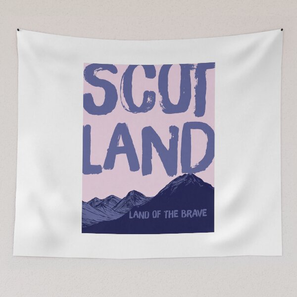 Item preview, Scotland Highlands, Vintage Purple Mountain Wall Art designed and sold by MarkedArtPrints.