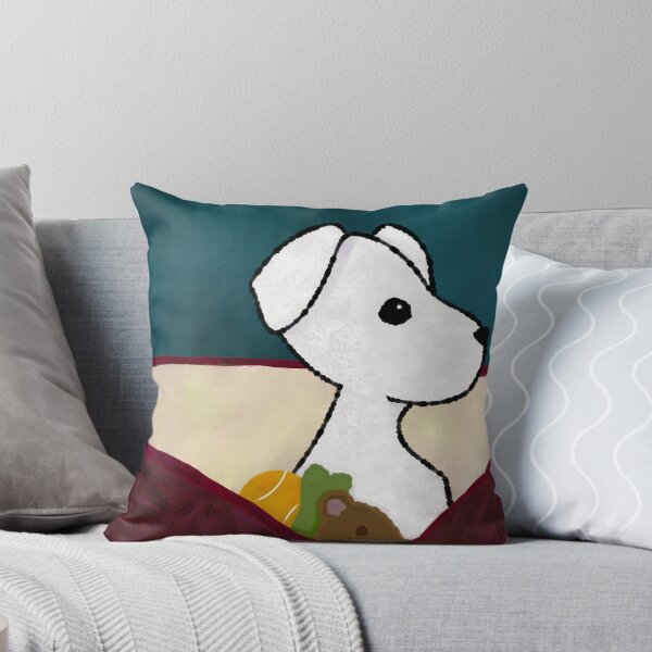 Item preview, Ghost Puppy in Pet Bed with Toys designed and sold by JaygiesDesign.