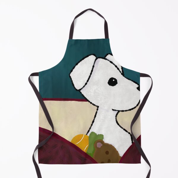 Item preview, Ghost Puppy in Pet Bed with Toys designed and sold by JaygiesDesign.