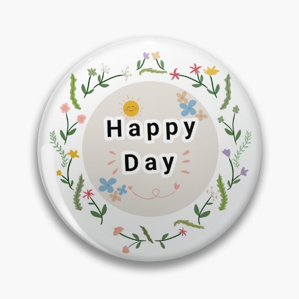 Item preview, Cute Floral Frame Happy Day Illustration  designed and sold by SbRandomLab.
