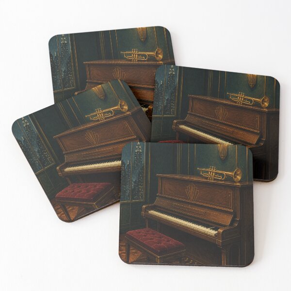 Item preview, Midnight Jazz Lounge Piano City Lights designed and sold by PixelPanduh.