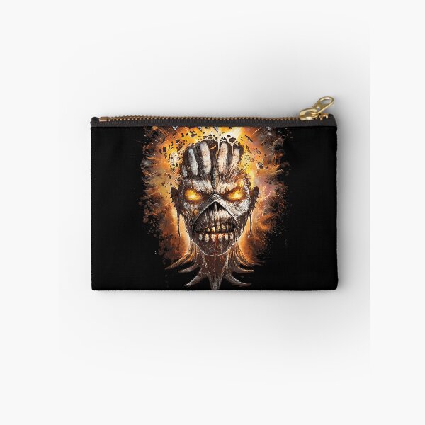 Item preview, Iron Maiden Exploding Eddie Head Heavy Metal Fire Splatter designed and sold by DarkPsyche.