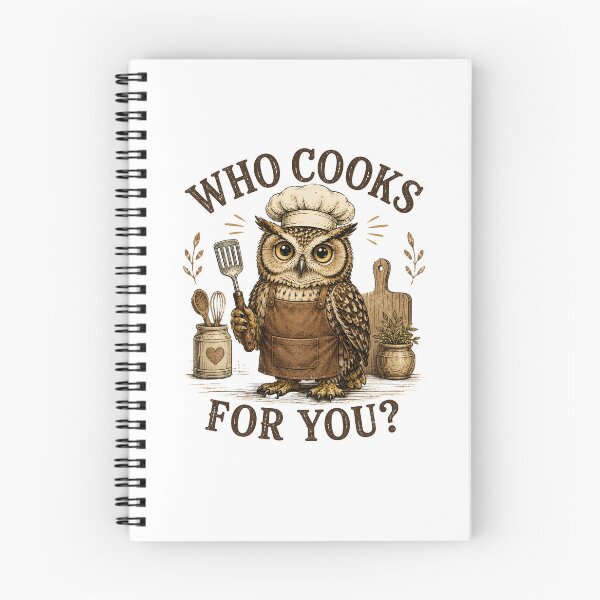 Item preview, Who Cooks for You Owl Bird Pun Chef  designed and sold by CelidaBonde.