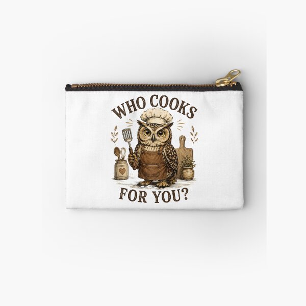 Item preview, Who Cooks for You Owl Bird Pun Chef  designed and sold by CelidaBonde.