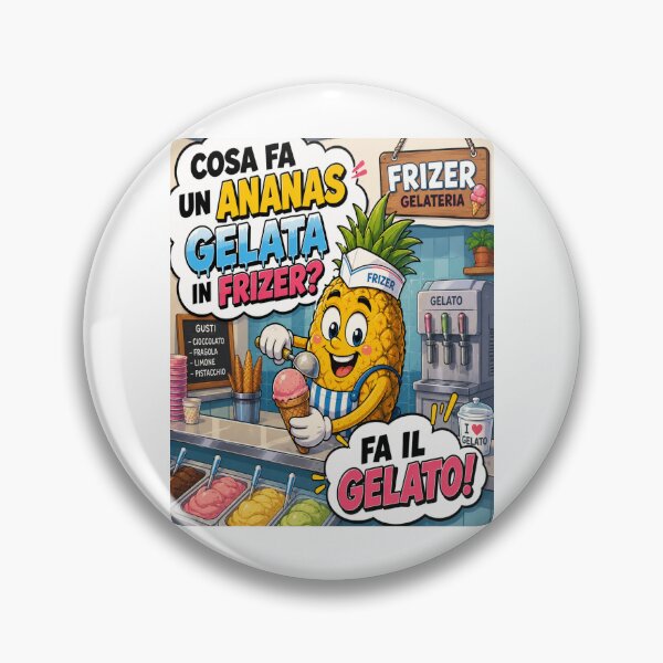Item preview, Funny Pineapple – Ice Cream Cartoon Joke designed and sold by RipantinaFantasy .