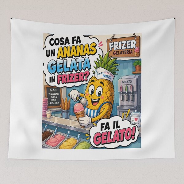 Item preview, Funny Pineapple – Ice Cream Cartoon Joke designed and sold by RipantinaFantasy .
