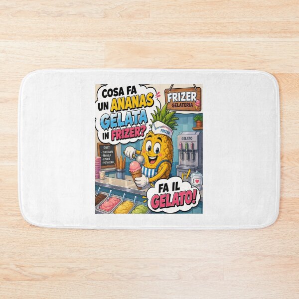 Item preview, Funny Pineapple – Ice Cream Cartoon Joke designed and sold by RipantinaFantasy .