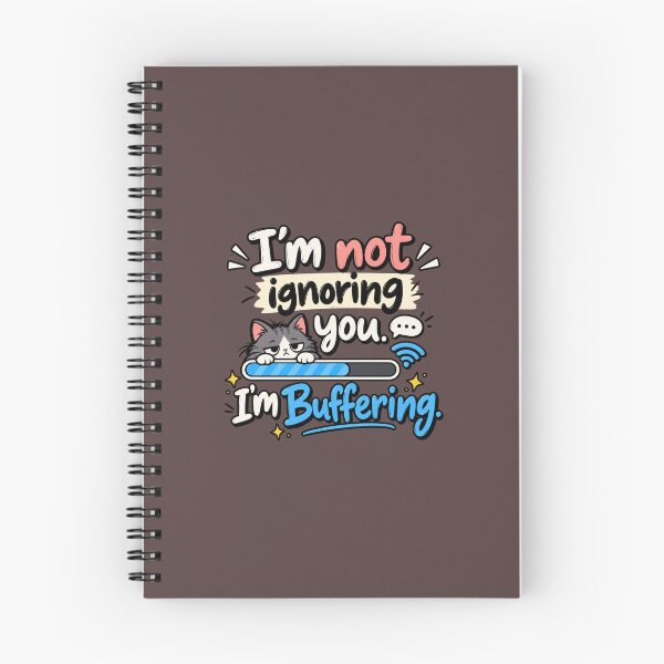 Item preview, I’m Not Ignoring You, I’m Buffering – Funny Cat designed and sold by DESPOT07.