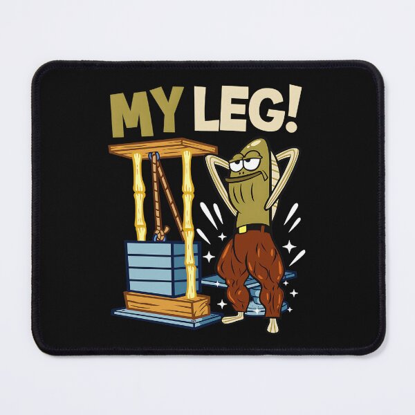 Item preview, My Leg Spongebob Meme Fred Fish Gym Fan designed and sold by CharlieConon.