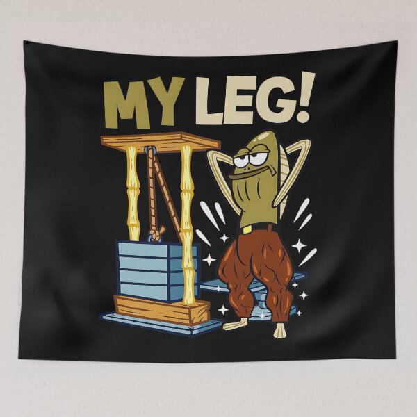 Item preview, My Leg Spongebob Meme Fred Fish Gym Fan designed and sold by CharlieConon.