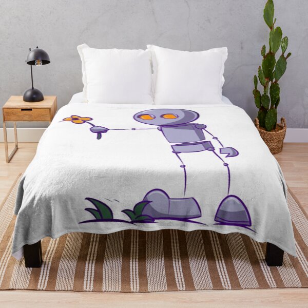 Item preview, Robot giving flower designed and sold by reyestrandhart.