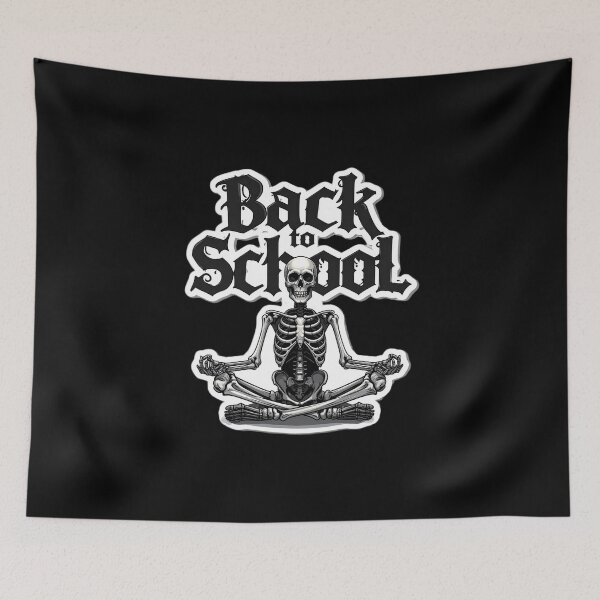 Item preview, Gothic Skeleton Back to School Funny Meditation Design designed and sold by OksArtStudio.