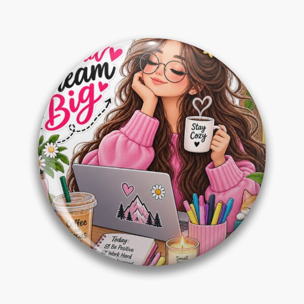 Item preview, Cozy Coffee Study Girl – Work Hard Dream Big designed and sold by TibbuTees.