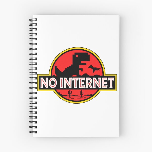 Item preview, No Internet Dino Funny T-Shirt | Offline Chrome Dinosaur Parody Retro Gamer Design designed and sold by MysticForge Studio.