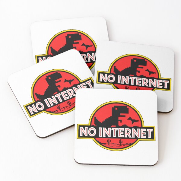 Item preview, No Internet Dino Funny T-Shirt | Offline Chrome Dinosaur Parody Retro Gamer Design designed and sold by MysticForge Studio.
