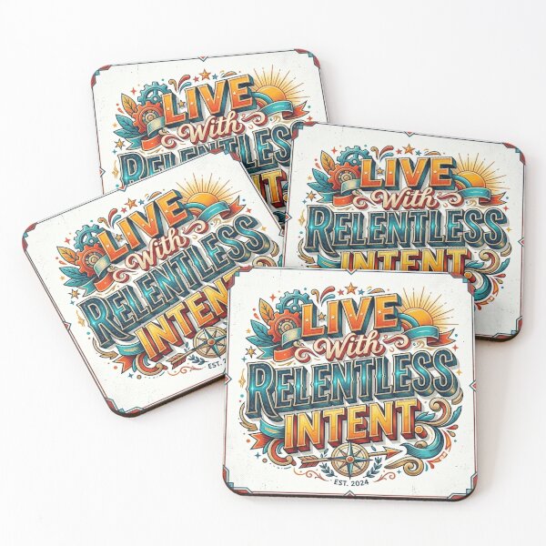 Item preview, LIVE WITH RELELNTLESS INTENT designed and sold by likbatonboot.