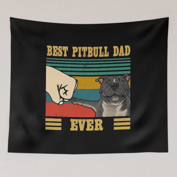 Item preview, Best Pitbull Dad Ever Vintage Sunset Dog Lover Gift designed and sold by SoyLamderma.
