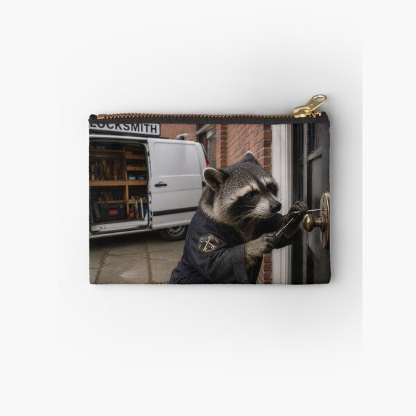 Item preview, Raccoon Locksmith at Work, Professional Lock Picking Scene designed and sold by Paul Thompson Photography.