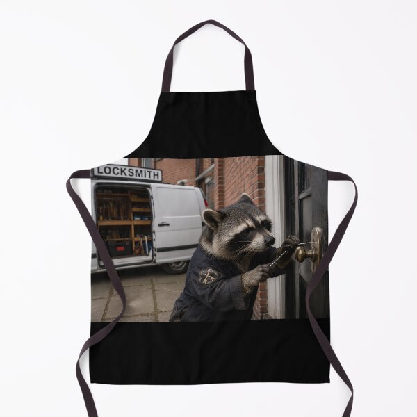 Item preview, Raccoon Locksmith at Work, Professional Lock Picking Scene designed and sold by Paul Thompson Photography.
