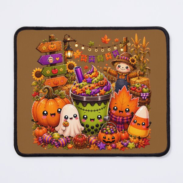 Item preview, Kawaii Harvest Festival Shirt | Cute Frankenstein Boba Tea, Pumpkin, Ghost & Autumn Fall Halloween Design designed and sold by ALH Apparel.