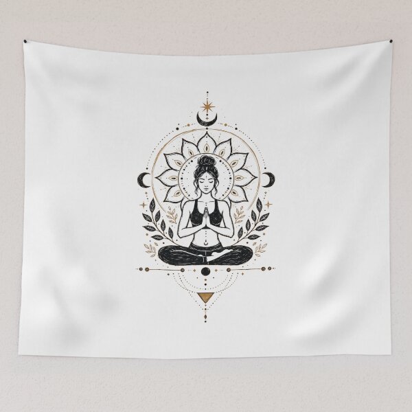 Item preview, Astral Yoga: Sacred Geometry & Inner Awakening designed and sold by TontikDesign.