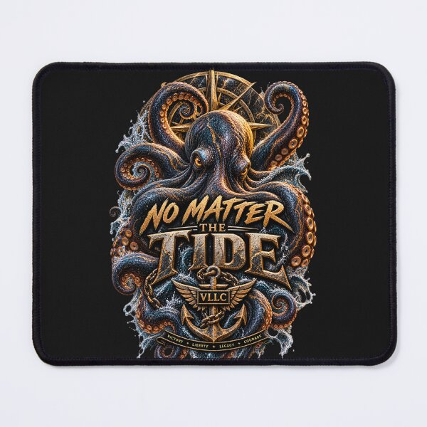 Item preview, VLLC? No Matter The Tide Kraken Octopus Anchor Art designed and sold by VICTORY LIBERTY .