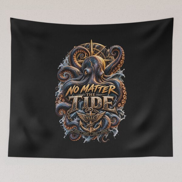 Item preview, VLLC?  No Matter The Tide Kraken Octopus Anchor Art  designed and sold by VICTORY LIBERTY .