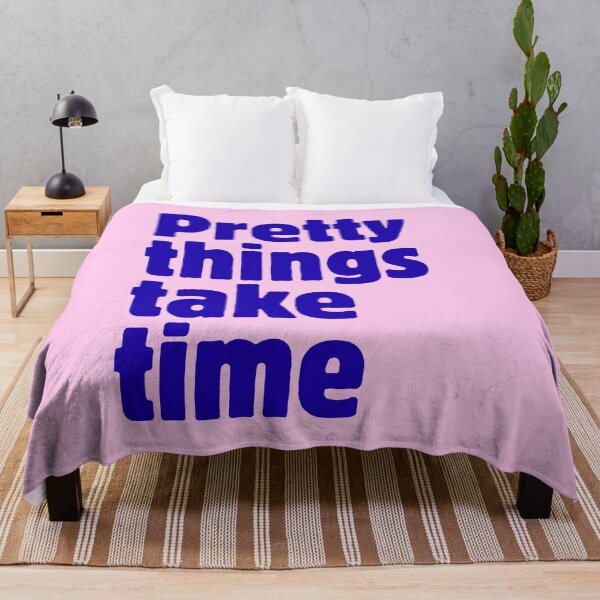 Item preview, Pretty Things Take Time Motivational Quote designed and sold by jianina-alondra.