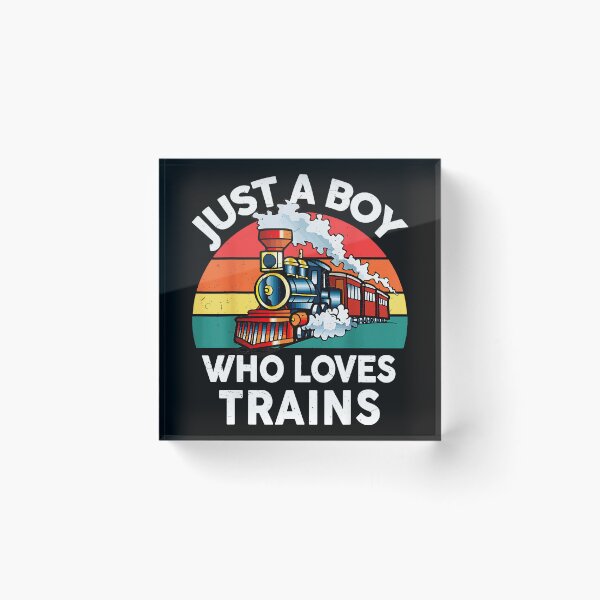 Item preview, Just A Boy Who Loves Trains Train Lover Hobbyist Enthusiast designed and sold by CharlieConon.
