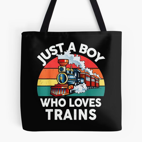 Item preview, Just A Boy Who Loves Trains Train Lover Hobbyist Enthusiast designed and sold by CharlieConon.