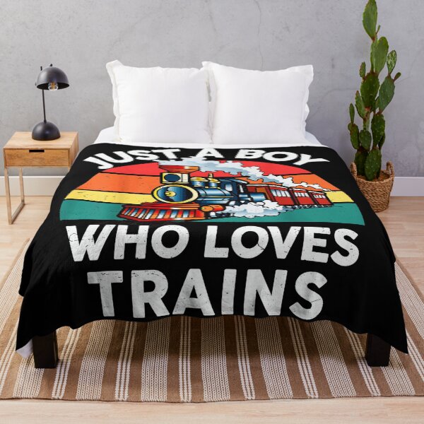 Item preview, Just A Boy Who Loves Trains Train Lover Hobbyist Enthusiast designed and sold by CharlieConon.