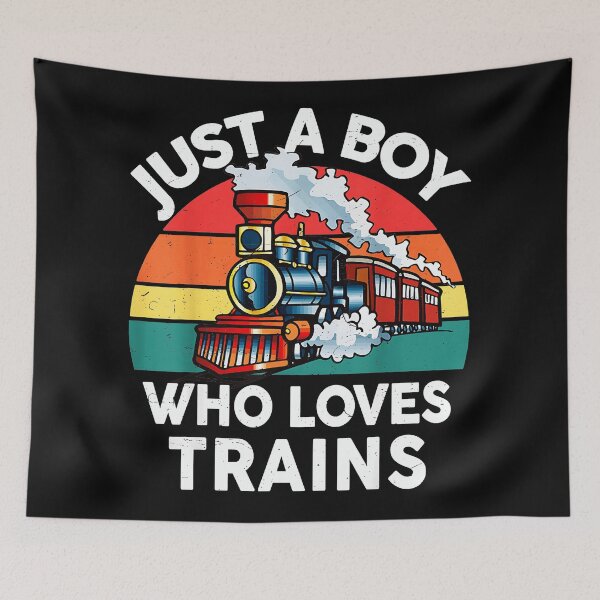 Item preview, Just A Boy Who Loves Trains Train Lover Hobbyist Enthusiast designed and sold by CharlieConon.