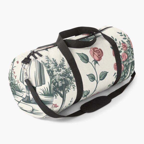 Item preview, English Cottage Garden Toile Pattern – Sage Green Toile de Jouy Cottagecore Floral Design designed and sold by Tamas Das.