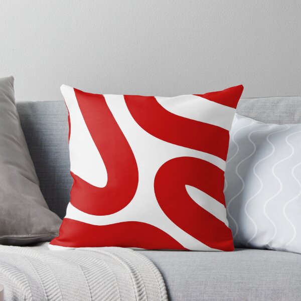 Item preview, Retro Red Wavy Abstract Pattern designed and sold by jianina-alondra.