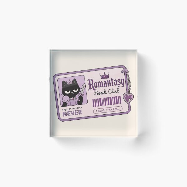 Item preview, Romantasy Book Club Member Card Black Cat Fantasy designed and sold by Yellowriversss.