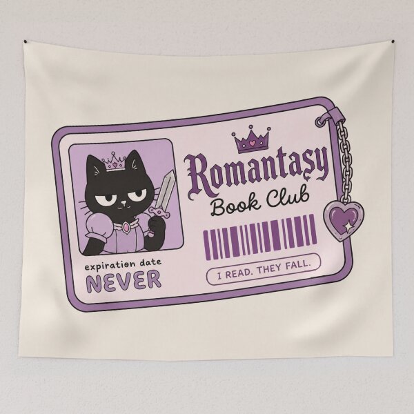 Item preview, Romantasy Book Club Member Card Black Cat Fantasy designed and sold by Yellowriversss.
