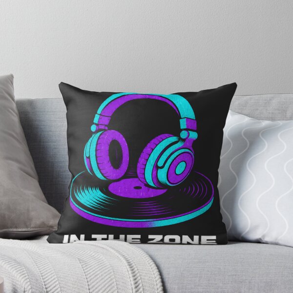 Item preview, In The Zone Headphones Music Lover T-Shirt – Retro Vinyl Record Design designed and sold by RelatableMess.