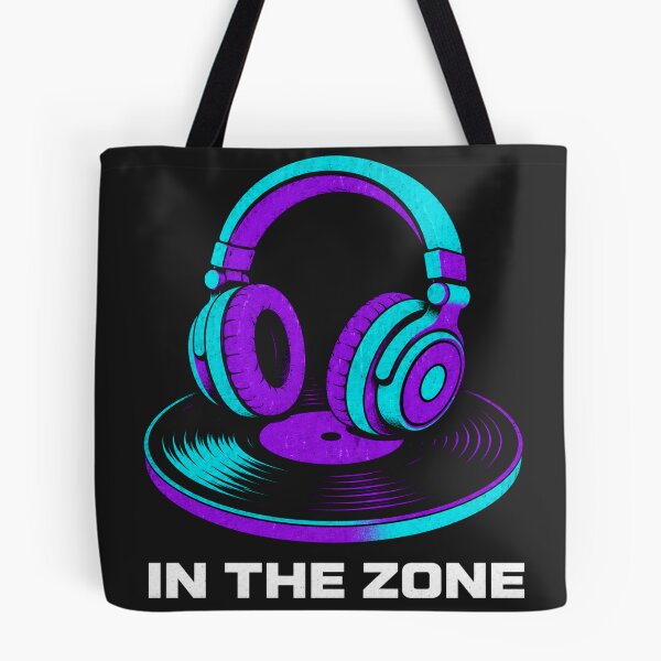 Item preview, In The Zone Headphones Music Lover T-Shirt – Retro Vinyl Record Design designed and sold by RelatableMess.