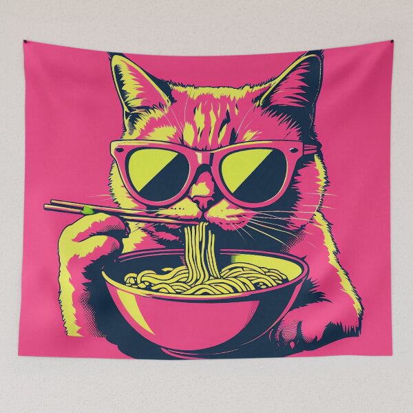 Item preview, Cool Cat Noodle Bar designed and sold by ONYX Pixee.