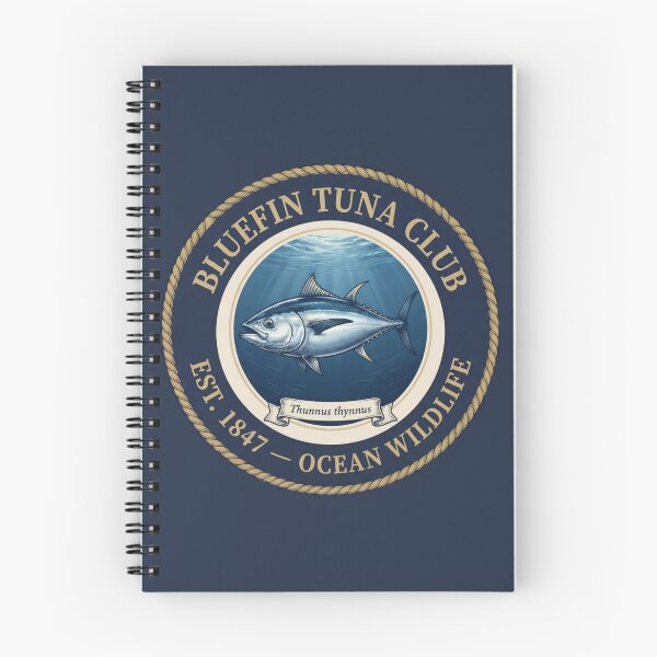 Item preview, Bluefin Tuna Club Vintage Badge Ocean Wildlife designed and sold by CalmCapy Co.
