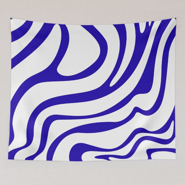 Item preview, Blue Psychedelic Wavy Optical Illusion Pattern designed and sold by jianina-alondra.