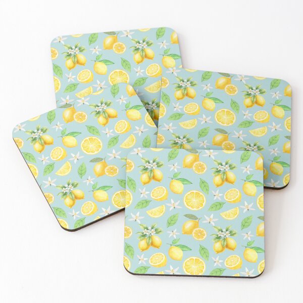 Item preview, Lemons Seamless Pattern on Blue designed and sold by SmallDart Creations.