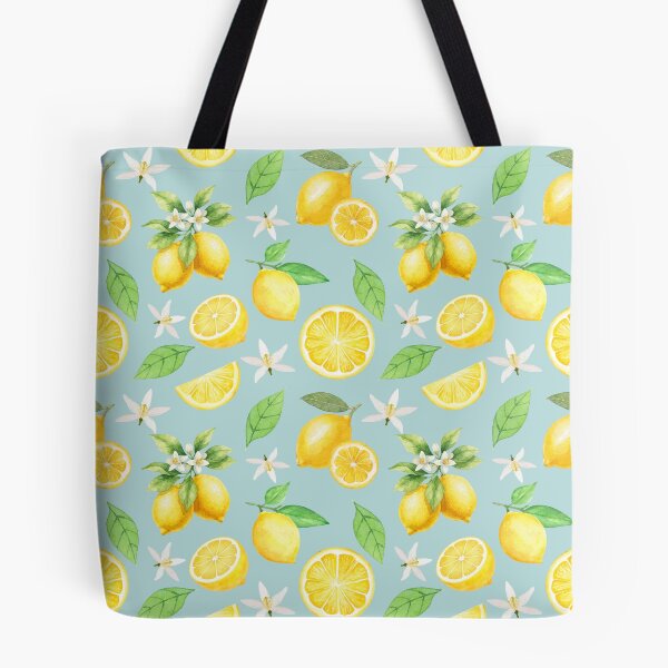 Item preview, Lemons Seamless Pattern on Blue designed and sold by SmallDart Creations.