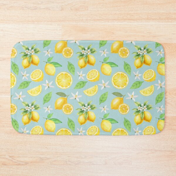 Item preview, Lemons Seamless Pattern on Blue designed and sold by SmallDart Creations.