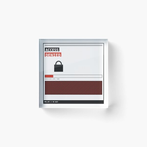Item preview, Access Denied Padlock Brutalist Sticker designed and sold by PlusScanner.